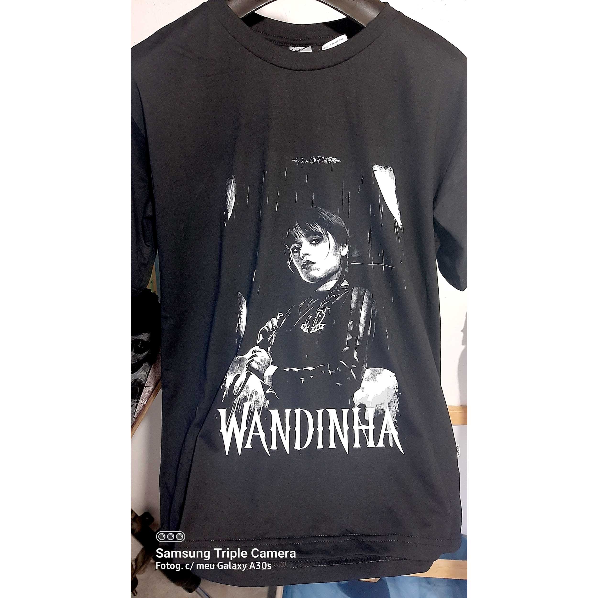 Camiseta Wandinha - Família Addams - Algodão - Estampa em silk - Camisetas  Meus Modelitos