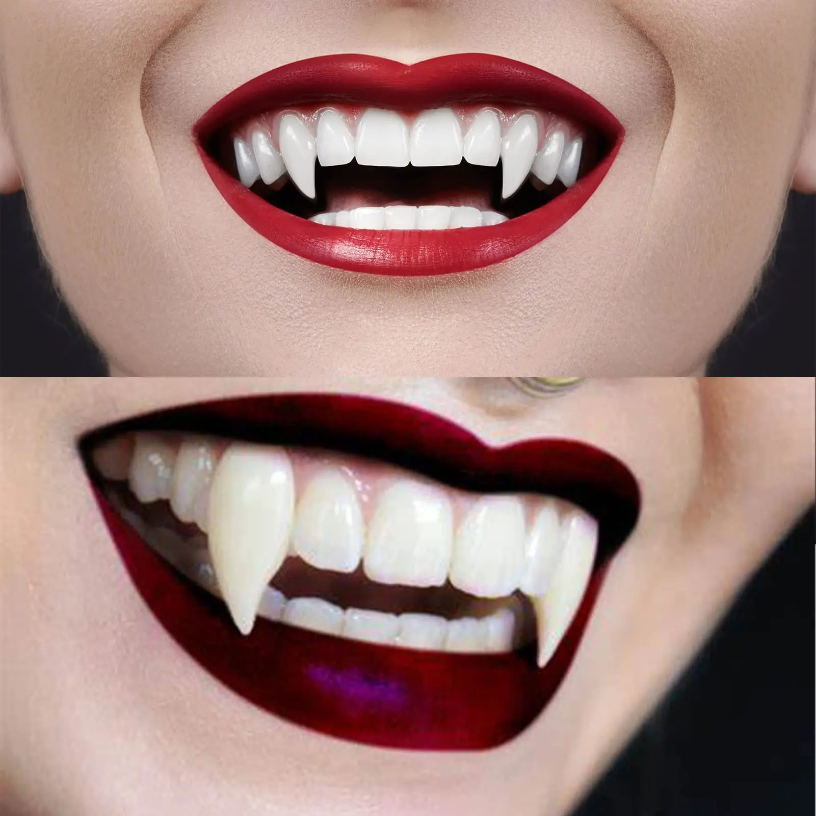 Dente de Vampiro Halloween - 4 dentes - Alegra Festa - Artigos