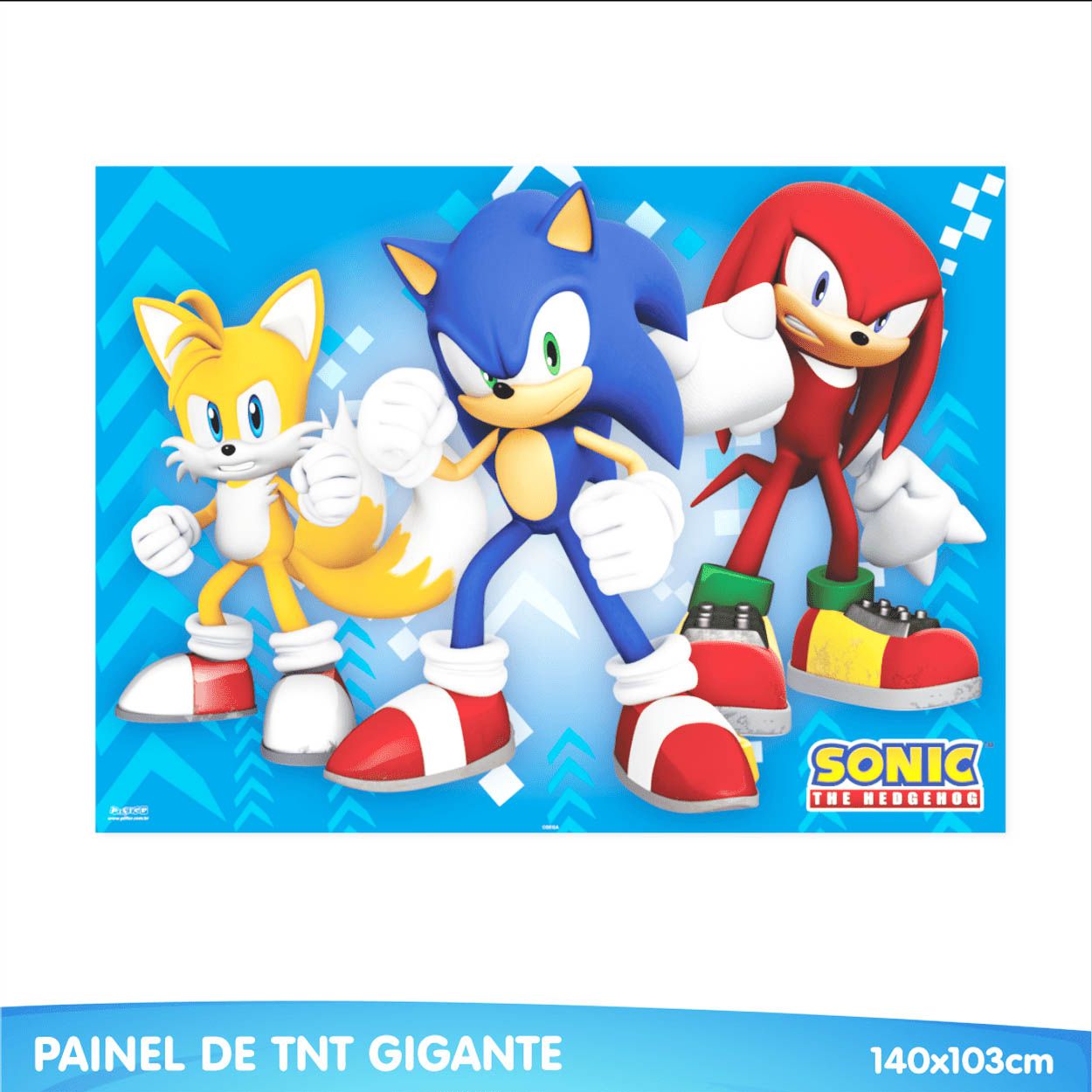 Painel Sonic em EVA - Alegra Festa - Artigos para Festas