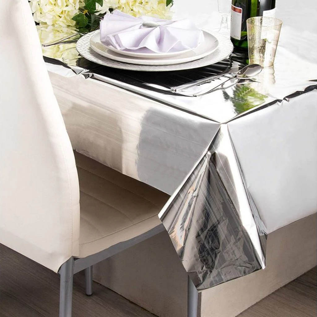 Toalha De Mesa Metalizada Prata 137x183 cm - Alegra Festa - Artigos ...