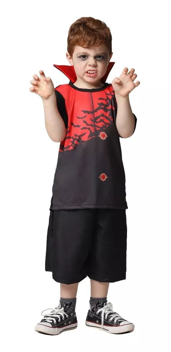 Fantasia De Vampiro Tamanho Infantil Masculino Promoção