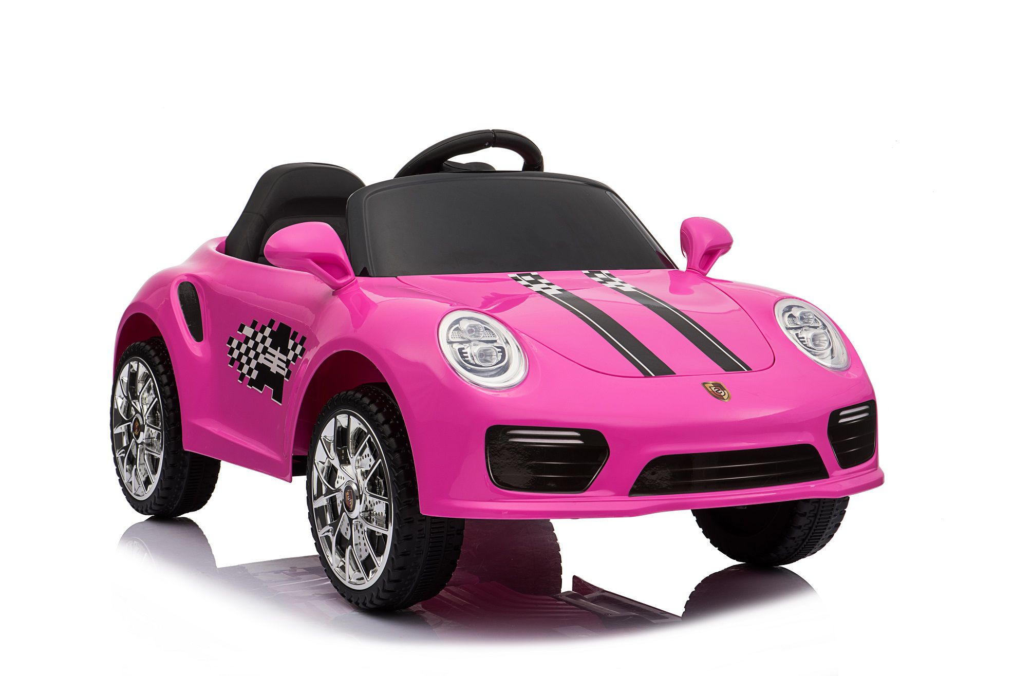 Carro elétrico infantil rosa 2 lugares