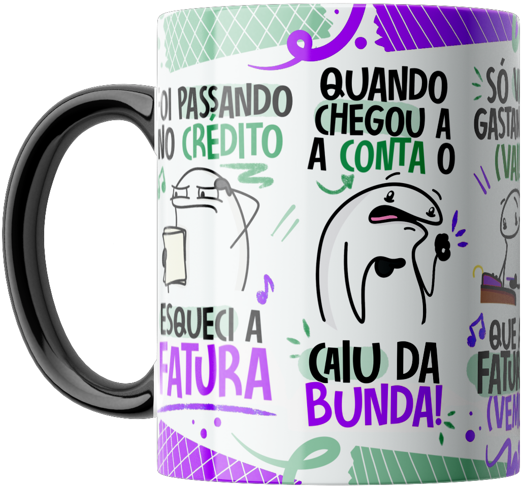 Caneca Flork Meme Instalando Minha Paciência - Xicara de Café