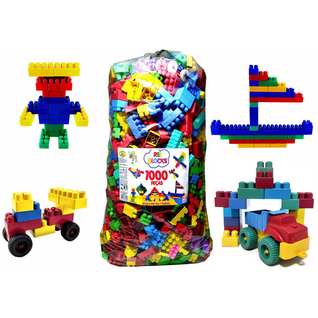 Blocos De Montar 1000 Peças Brinquedo Infantil Didático Pro