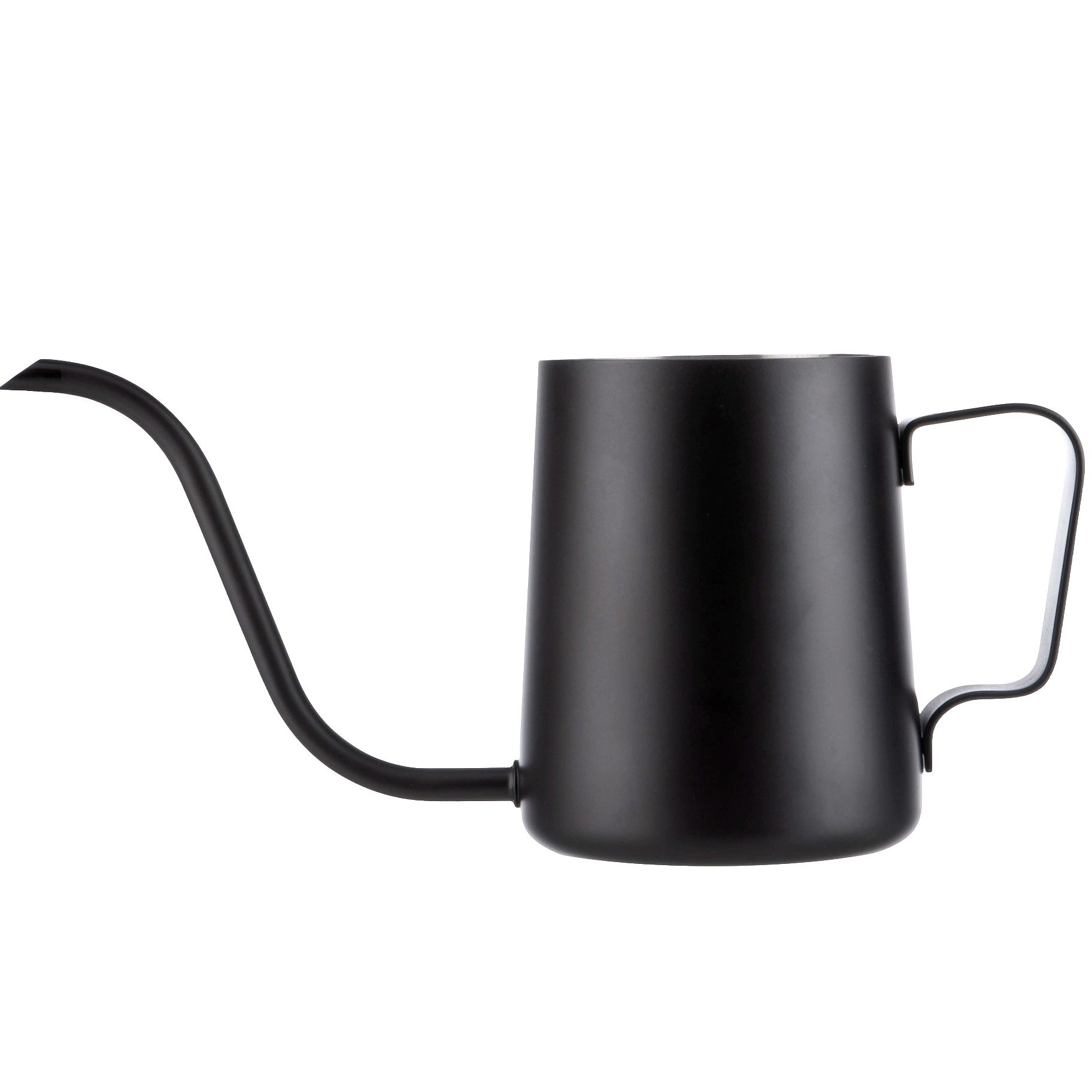 Chaleira Leiteira Bico de Ganso Fino Aço Inox Preto 600 ml