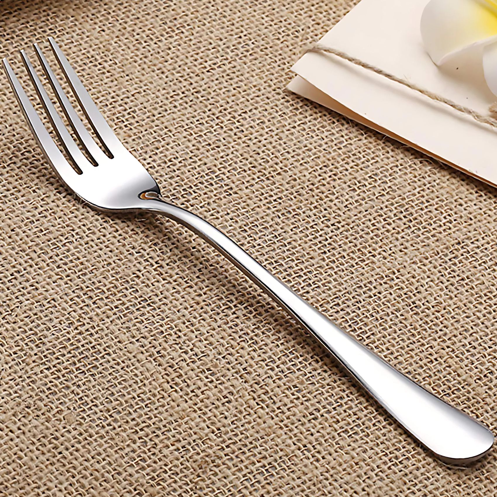 Garfo de Mesa Refeição Churrasco Talher Grande Aço Inoxidável ...