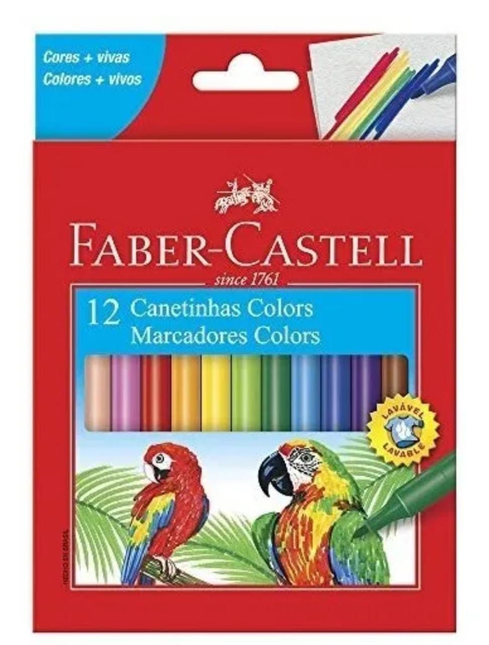 Kit desenho - canetinha 24 faber-castell + livro para colorir