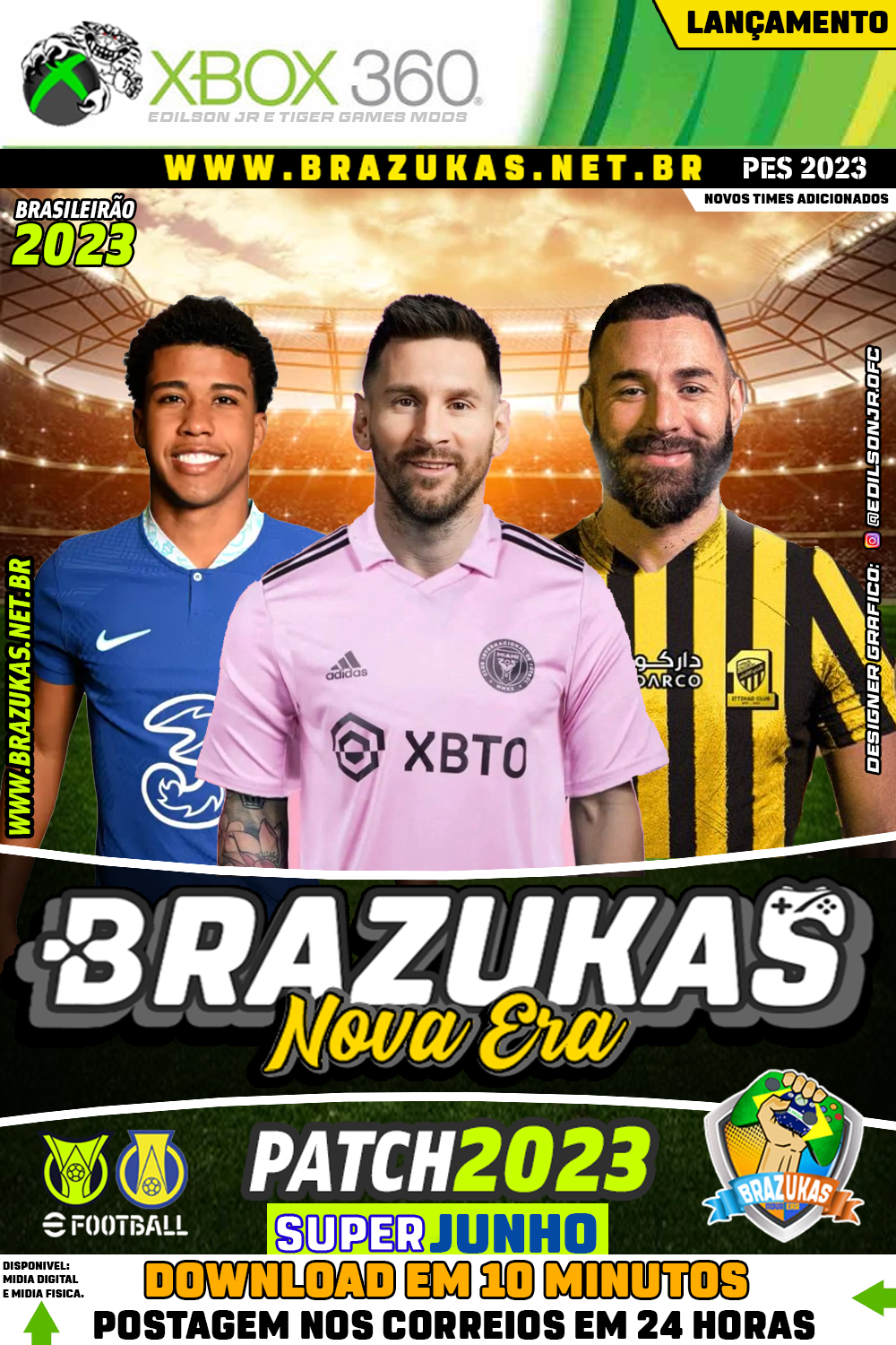 ⭐ SUPER PES BRAZUKAS eFootball JUNHO 2023 - EXCLUSIVO ESCOLHA SUA NARRAÇÃO  ⭐ - BRAZUKAS NOVA ERA