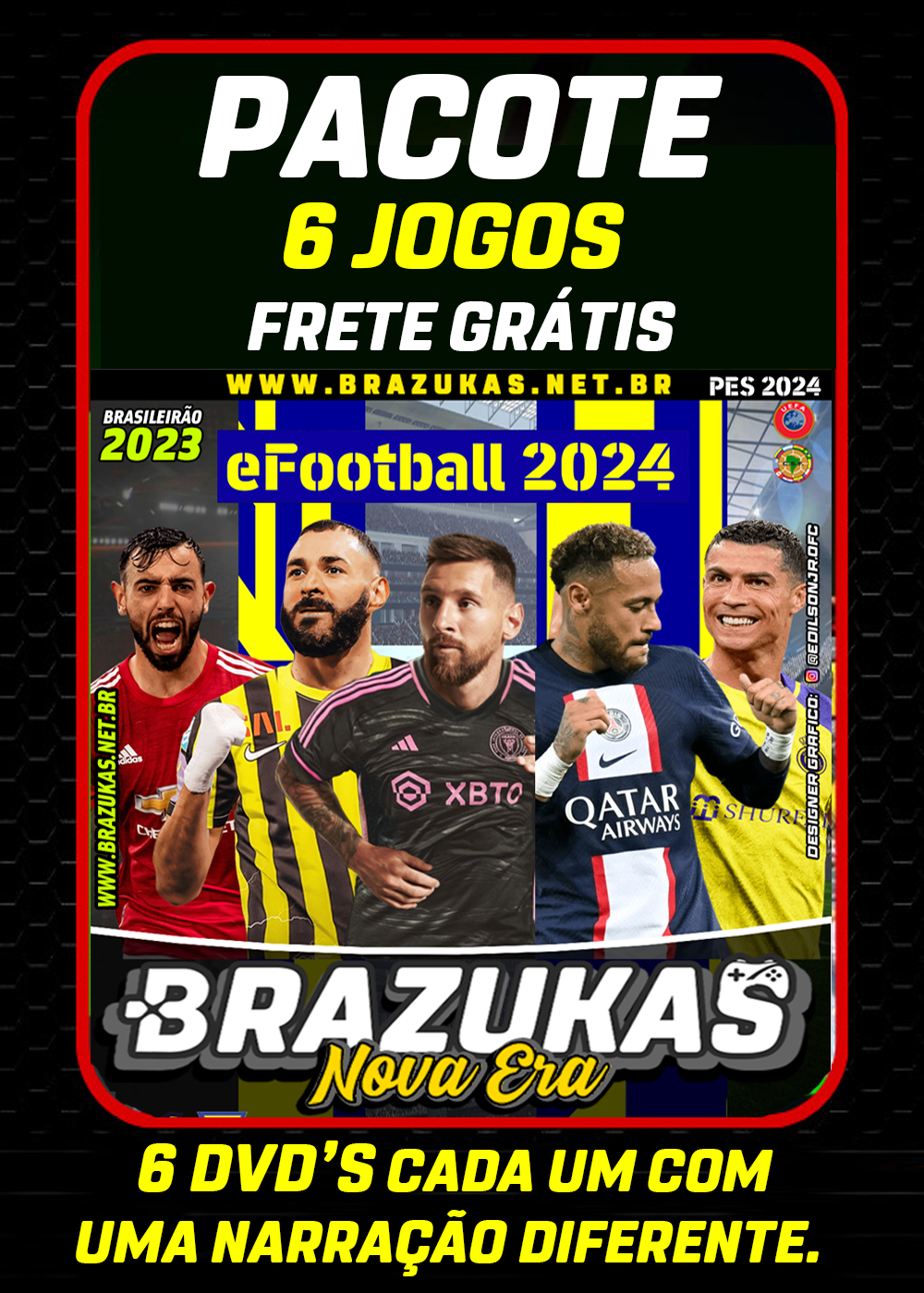 ⭐ SUPER PES BRAZUKAS eFootball JUNHO 2023 - EXCLUSIVO ESCOLHA SUA NARRAÇÃO  ⭐ - BRAZUKAS NOVA ERA