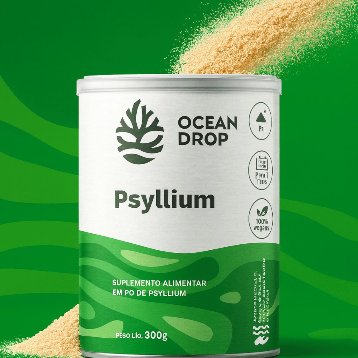 Psyllium Em Pó 300g - Ocean Drop| Nutrione Suplementos - Nutrione ...
