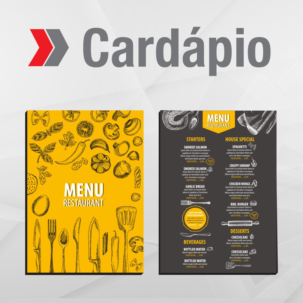 Cardápio Impresso Diversos Modelos - Facility Print Soluções Gráficas