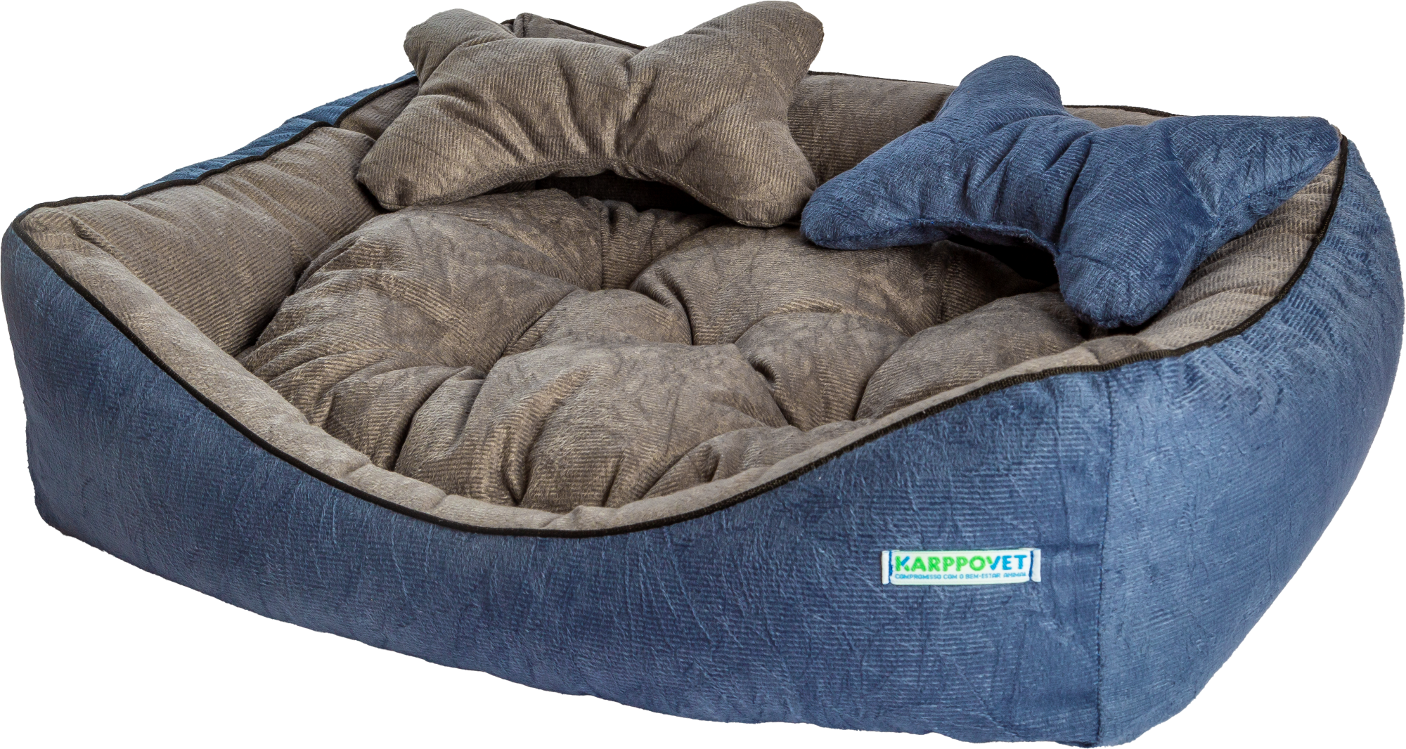 Caminha luxo para pets com travesseiro e almofada removível - Karppovet -  Compromisso com o bem-estar animal.