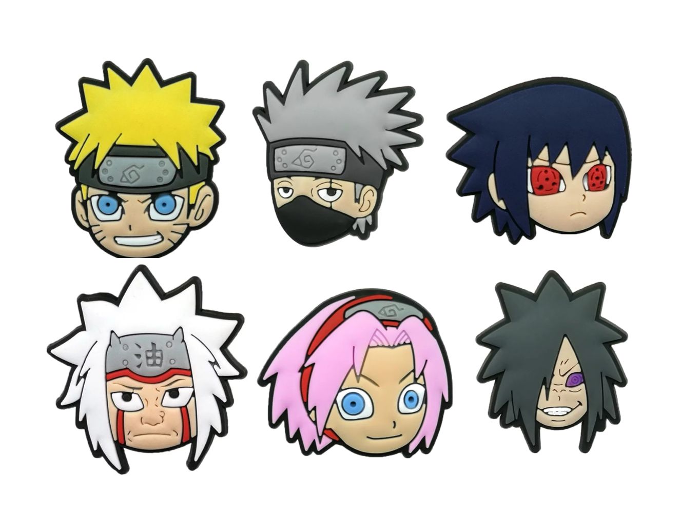 Pins / Botons para Crocs Kit Naruto