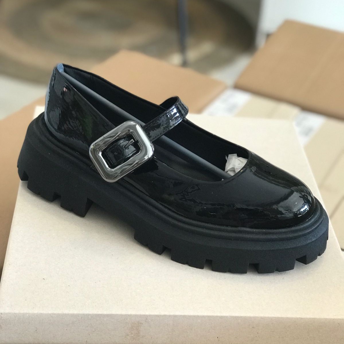 Mocassim Mary Jane Verniz Preto - ZIZA OFICIAL