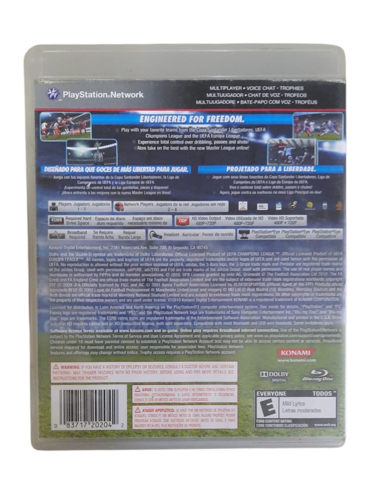 Pro Evolution Soccer 2011 - PES 2011 - Jeux vidéo - Achat & prix