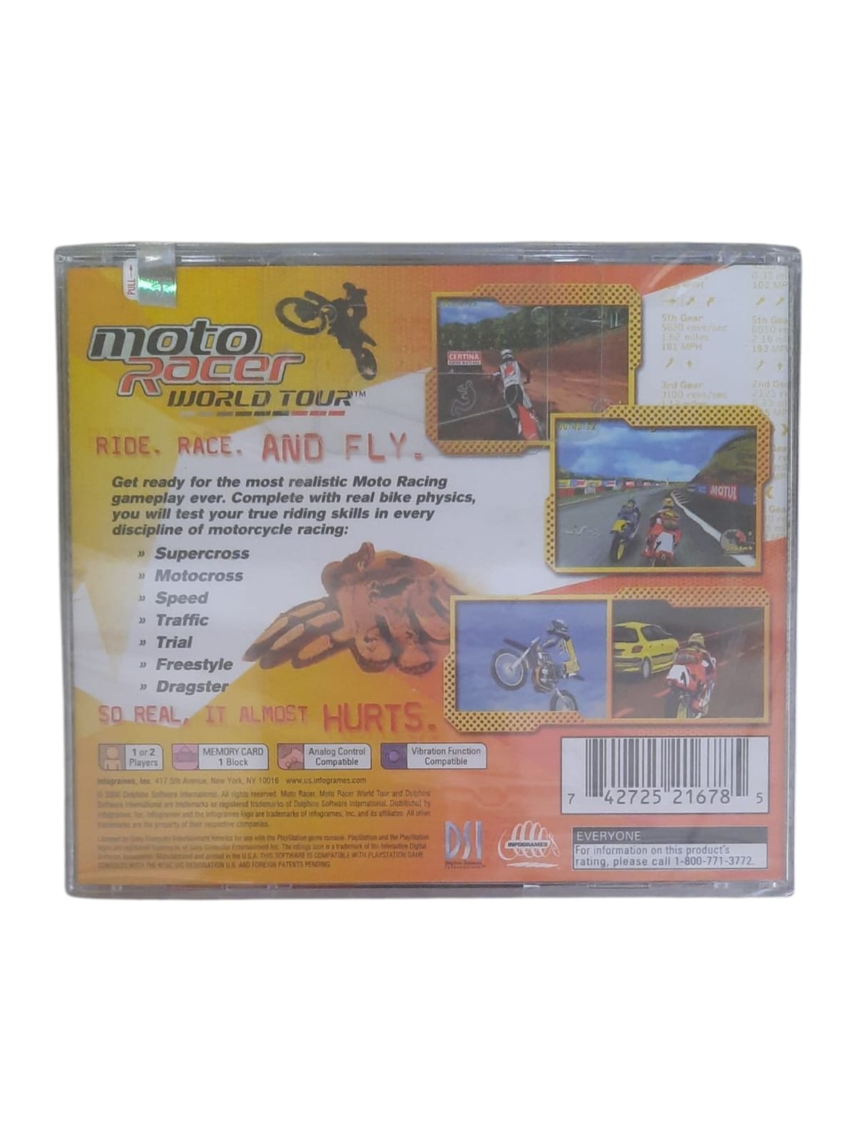 Moto Racer World Tour – PS1, PAL, Complet Et Testé, Bon état