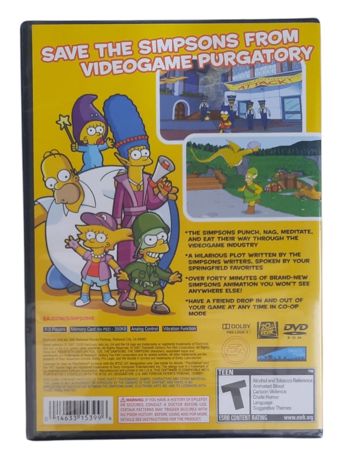 Simpsons Ps2 THE SIMPSONS GAME - NOVO - PS2 - World Colecionáveis