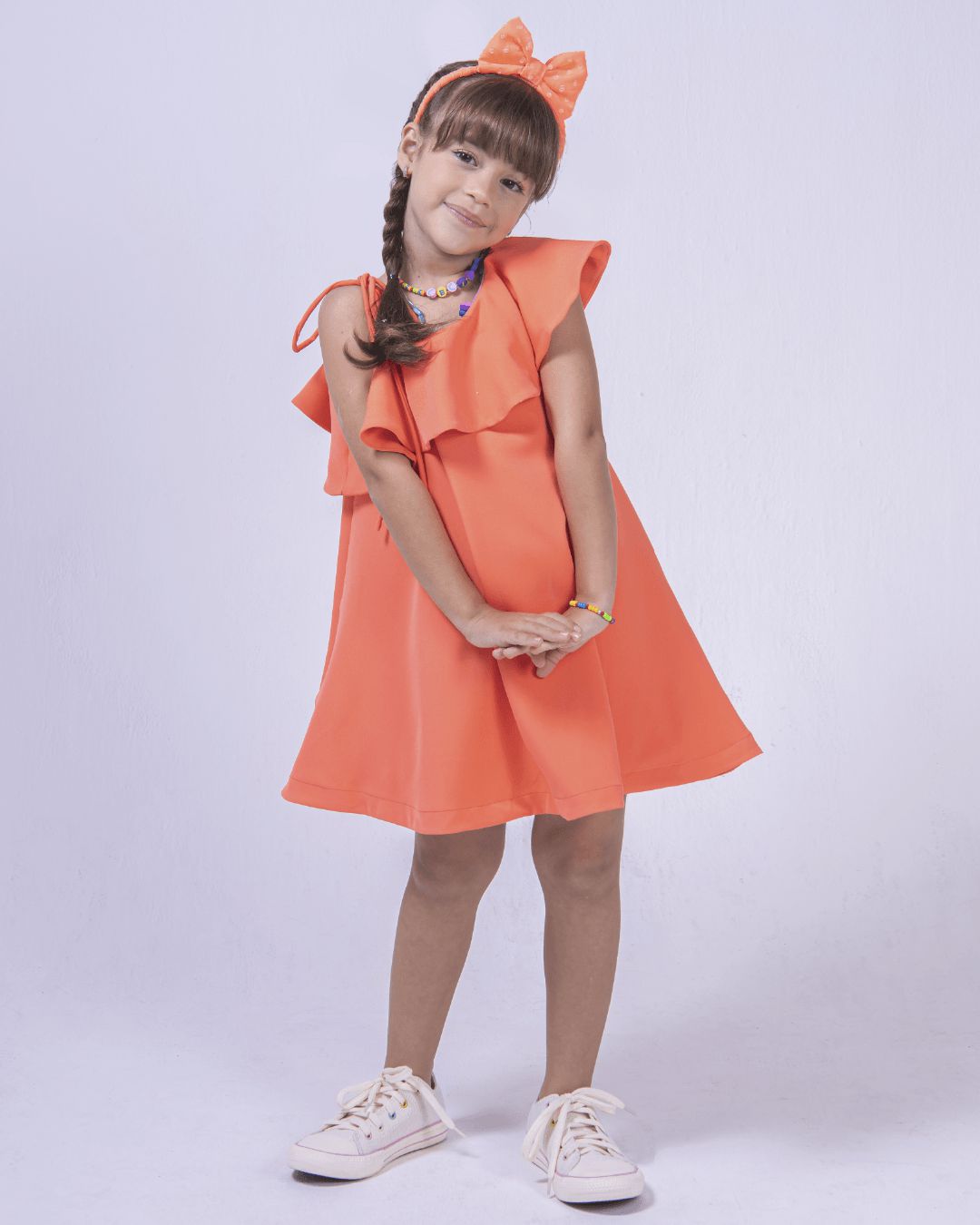 Vestido ombro a ombro hot sale infantil