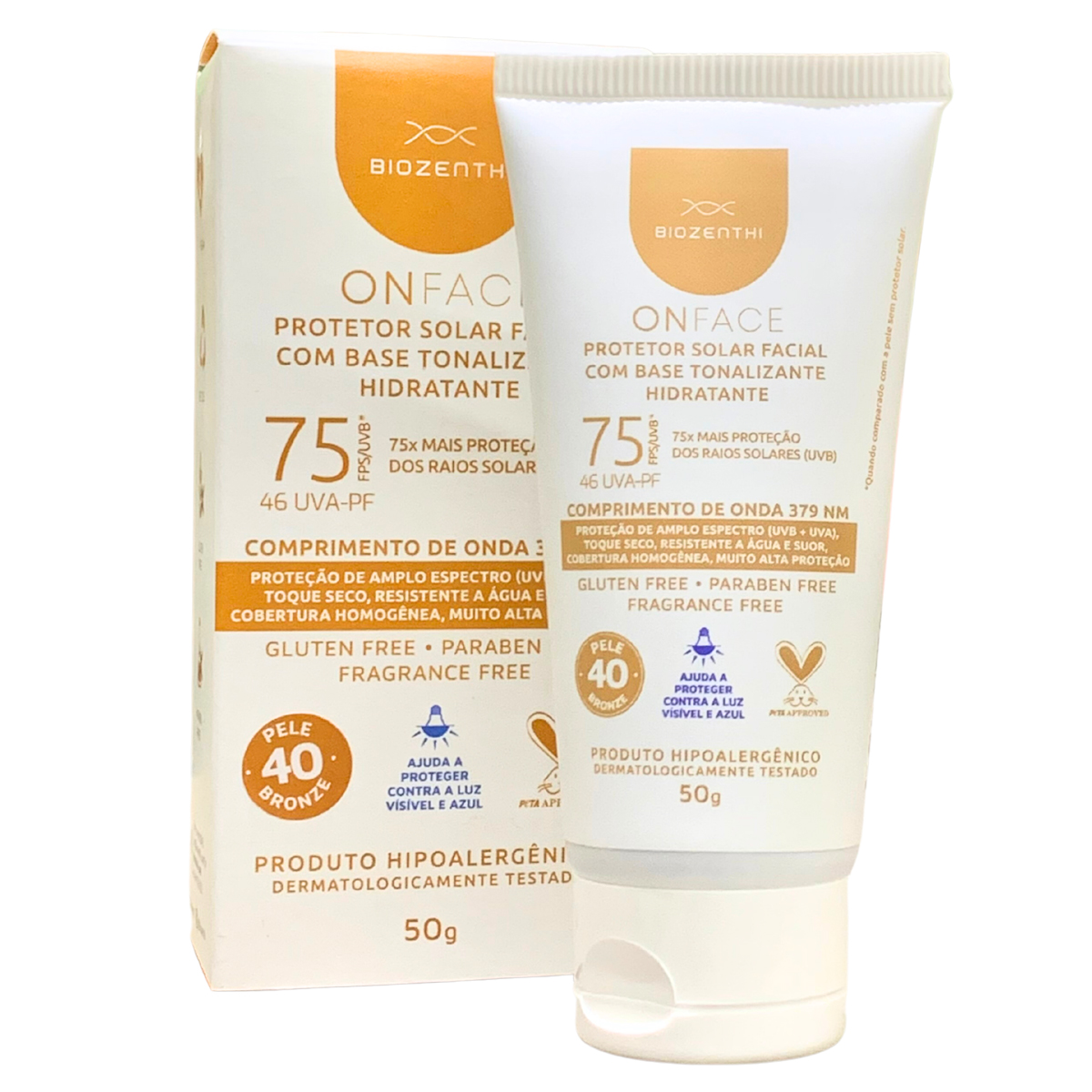Protetor Solar Facial FPS 75 com base Natural Vegano 50g | Loja Vitadd ...