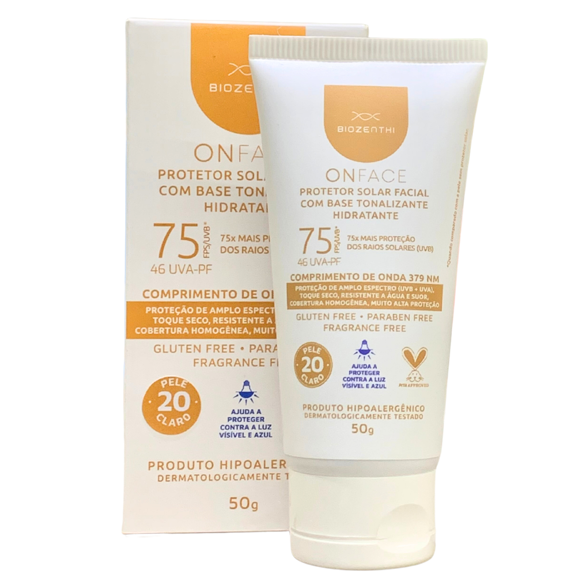 Protetor Solar Facial FPS 75 com base Natural Vegano 50g | Loja Vitadd ...