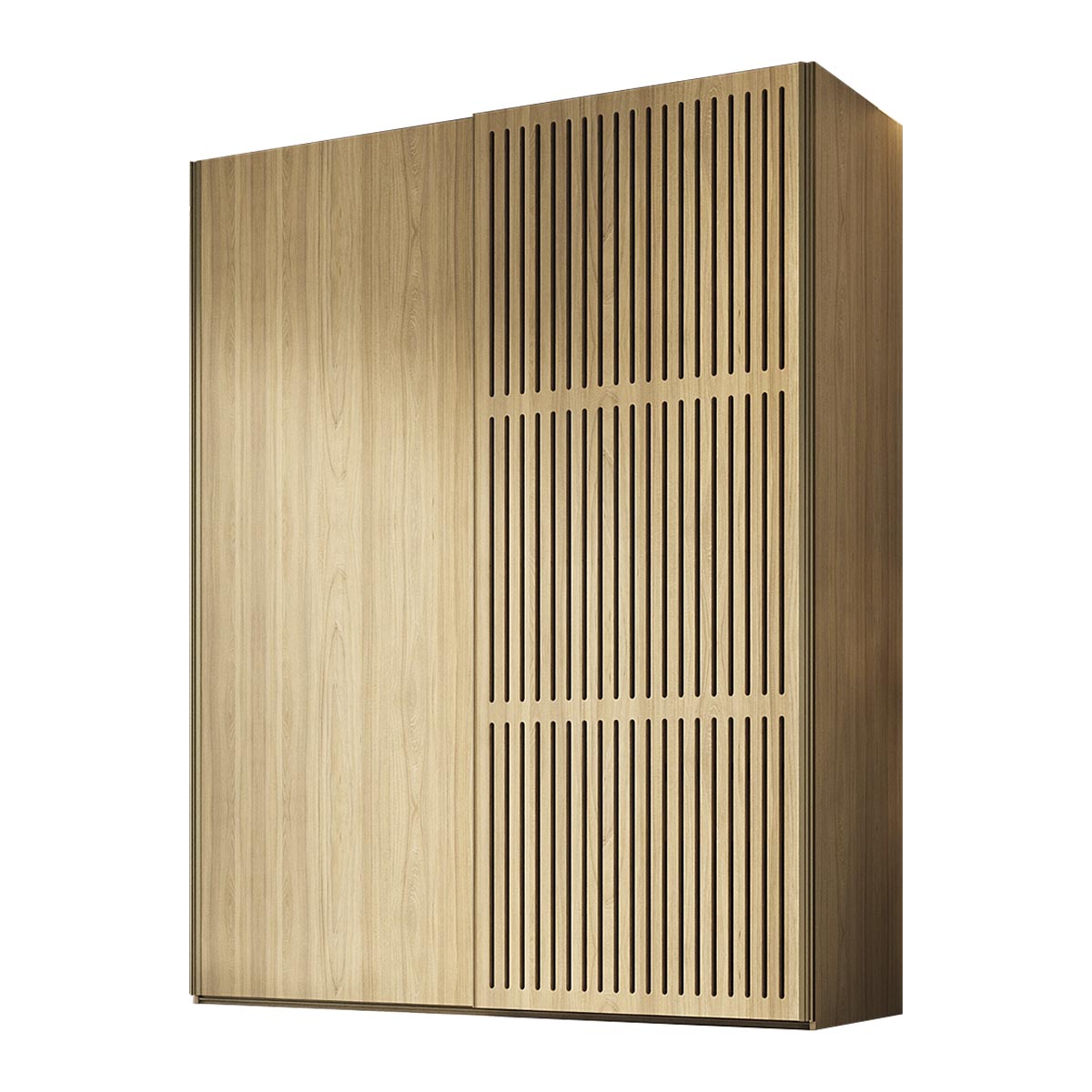 Guarda-Roupas Nilo 183,3cm 2 Portas de Correr Ripada e 100%MDF