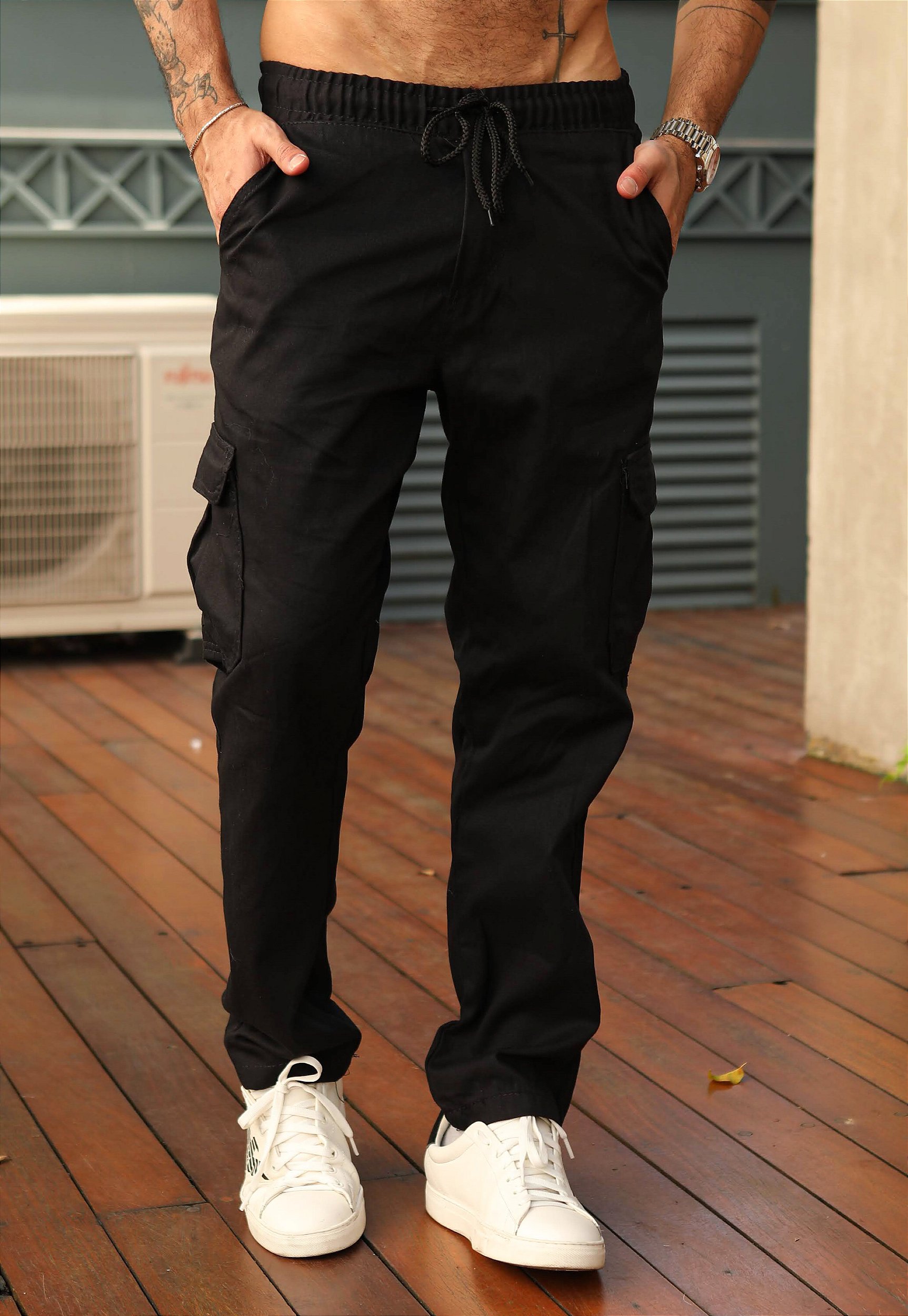 Calça Cargo Preta - Dennis Beumont