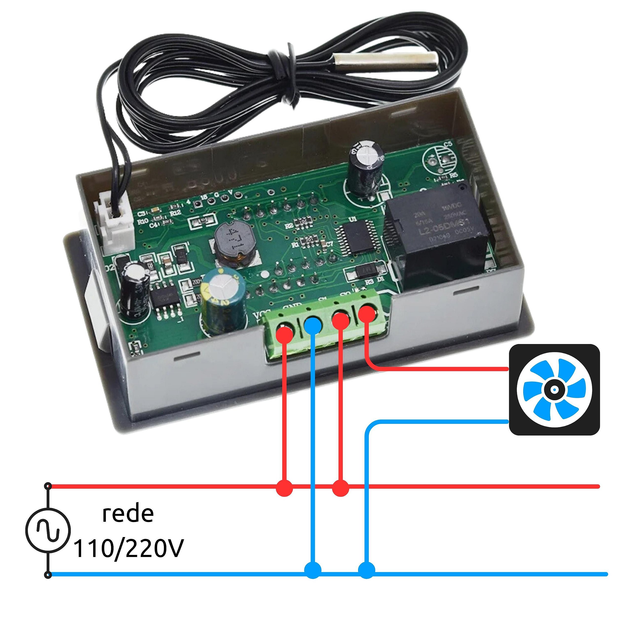 Termostato Controlador Temperatura Digital Freezer Aquário - Safira ...