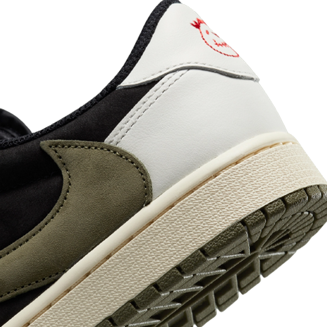 Travis Scott Nike Air Jordan 1 オリーブ Tênis Air Jordan 1 Low Og Sp x Travis Scott Medium Olive Verde