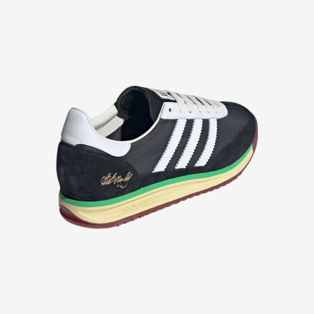 Bob Marley x adidas SL 72 RS Core Black Cloud White - Blackapparel
