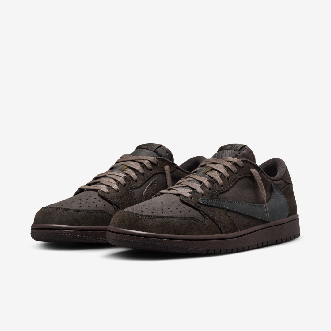 Tênis Travis Scott x Air Jordan 1 Low Velvet Brown | BlackApparel