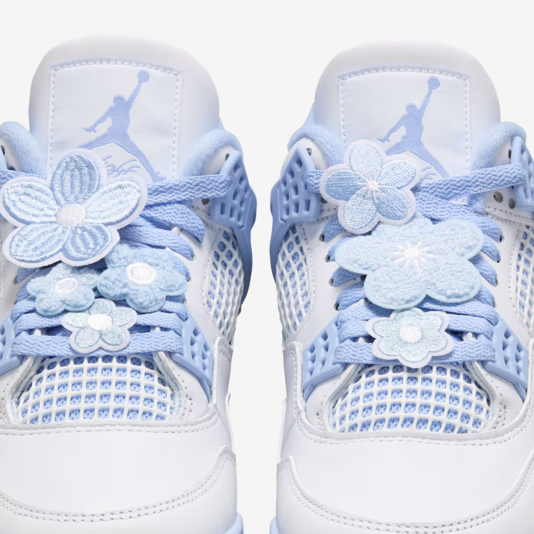 エアジョーダン4 水色 白 “Forget Me Not” 27cm Nike Wmns Air Jordan 4 Retro Forget Me Not 花柄パッチ 母の日