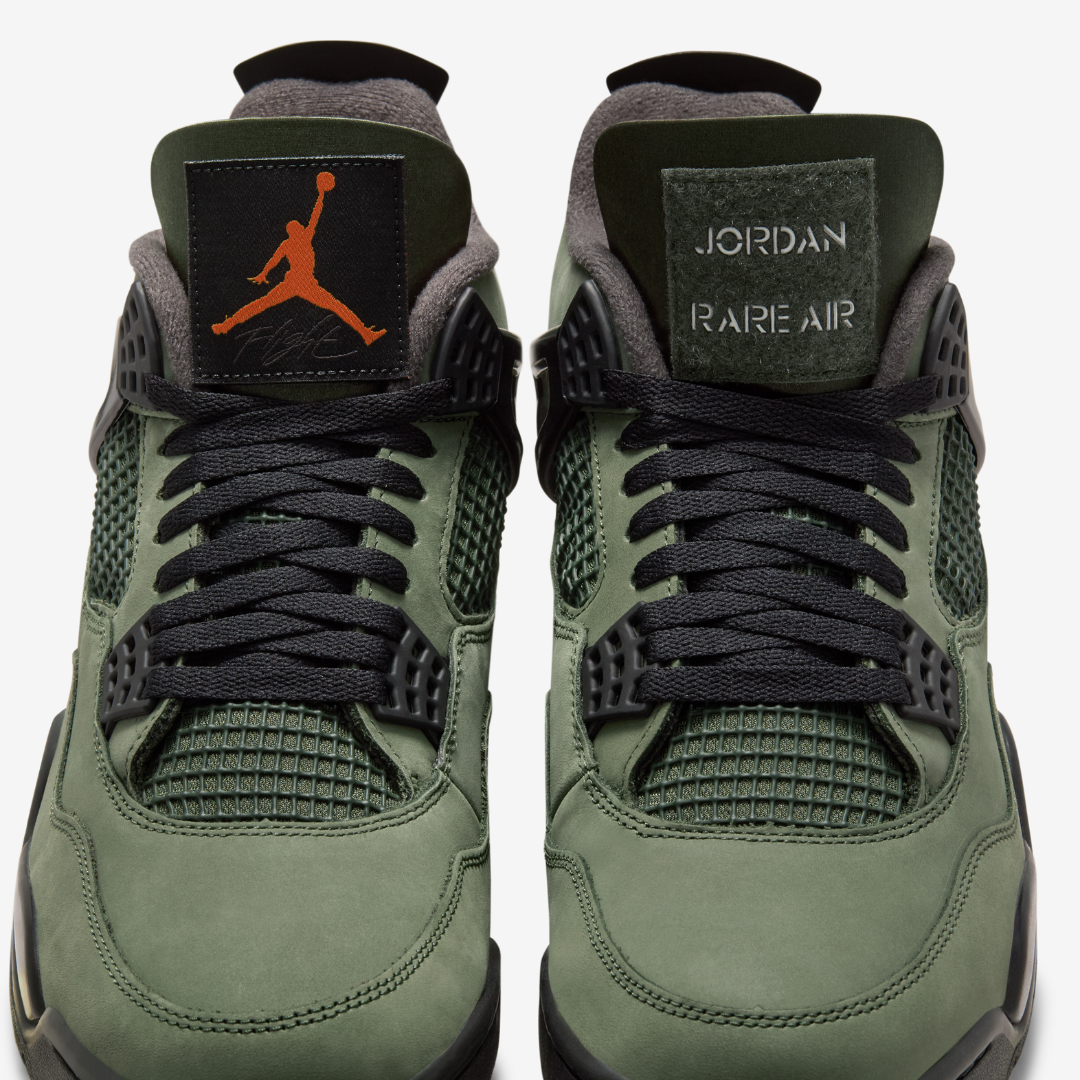 Tênis Jordan 4 Retro OG SP Undefeated 2025 Verde Militar