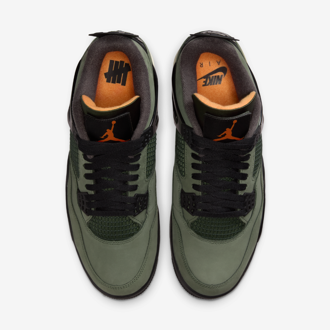 Tênis Jordan 4 Retro OG SP Undefeated 2025 Verde Militar