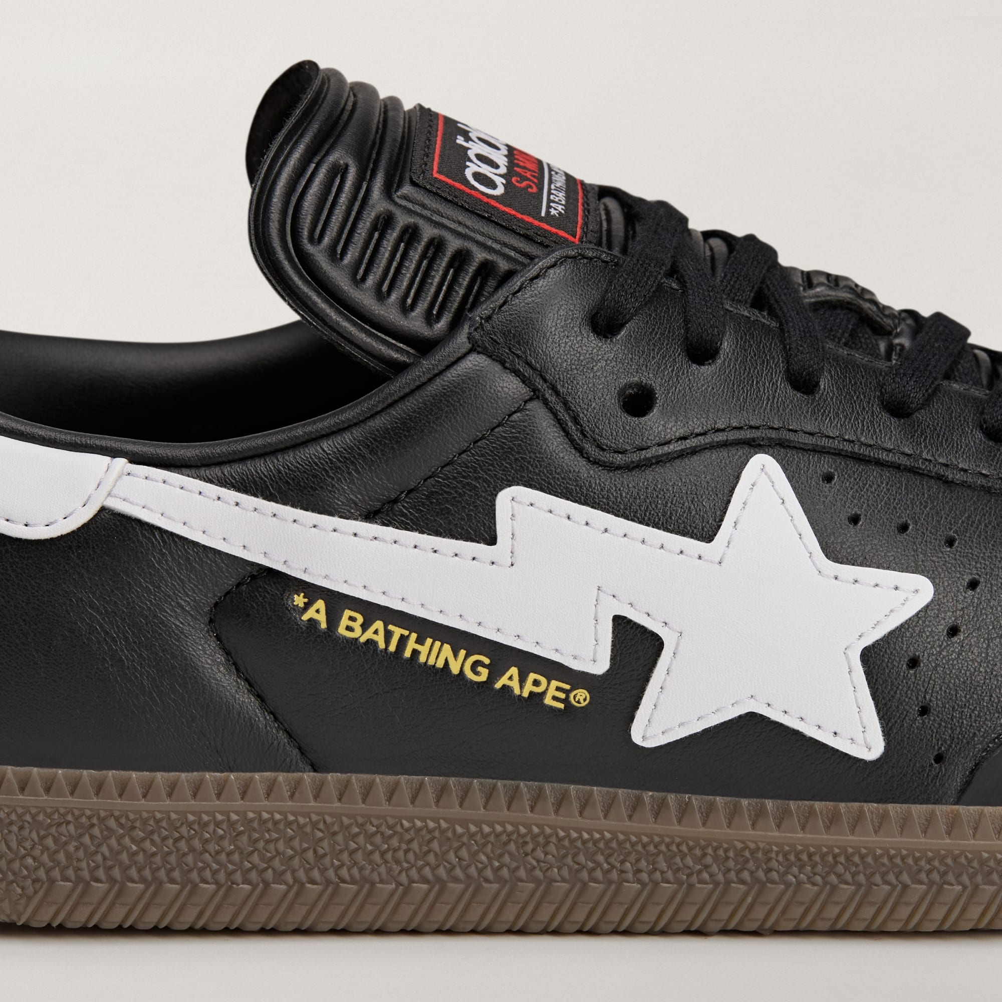 Tênis BAPE x adidas Samba Black White Gum | BlackApparel