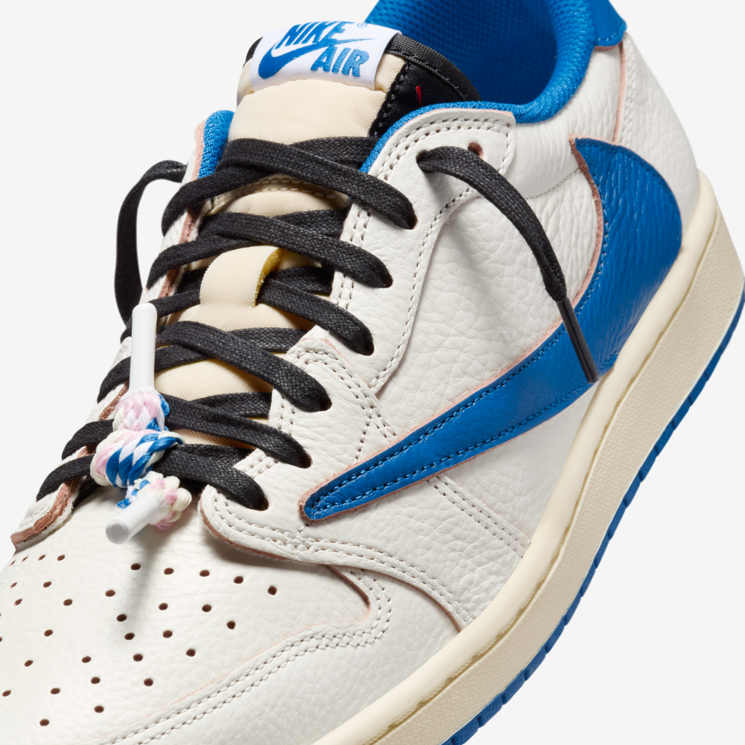 Tênis Jordan 1 Low Travis Scott Fragment Sail Blue | BlackApparel