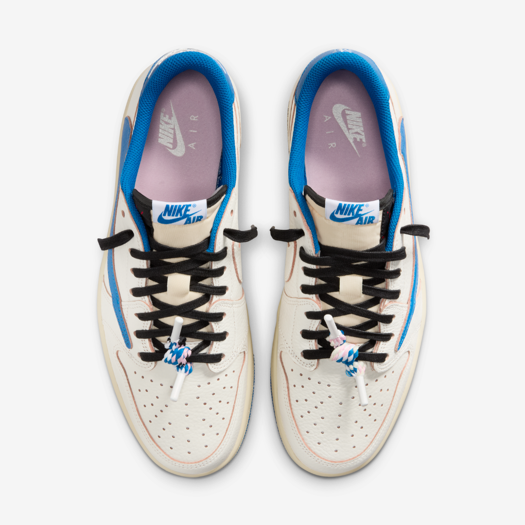 Tênis Jordan 1 Low Travis Scott Fragment Sail Blue | BlackApparel