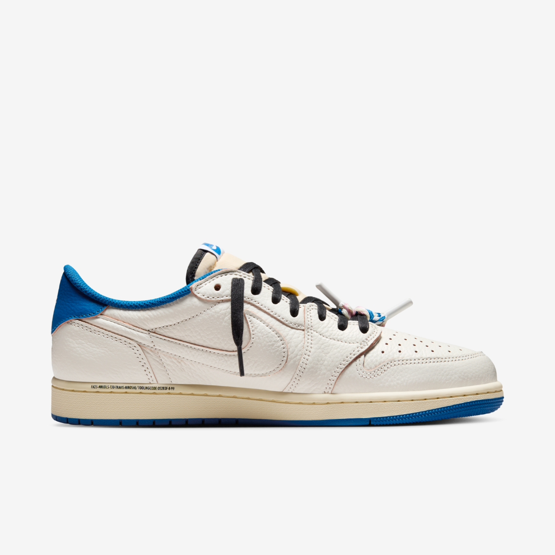 Tênis Jordan 1 Low Travis Scott Fragment Sail Blue | BlackApparel