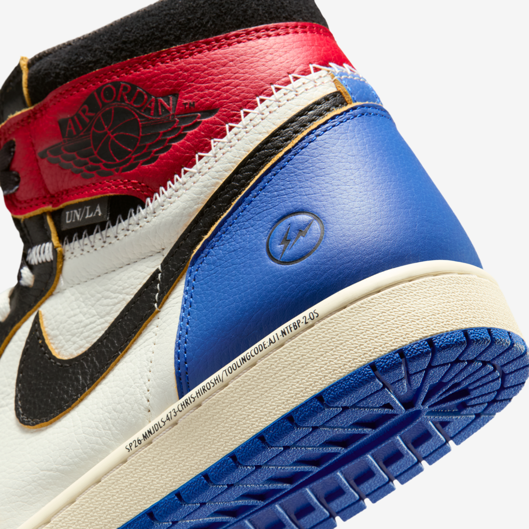 Tênis Fragment x Union x Air Jordan 1 Varsity Red | BlackApparel