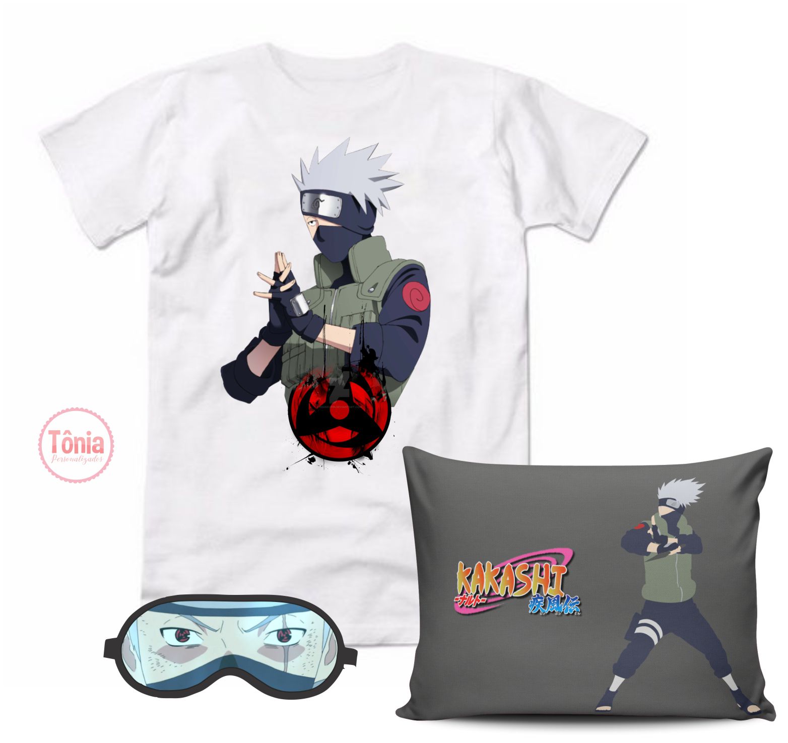 Roblox kit camiseta, almofada e máscara de dormir - Tônia