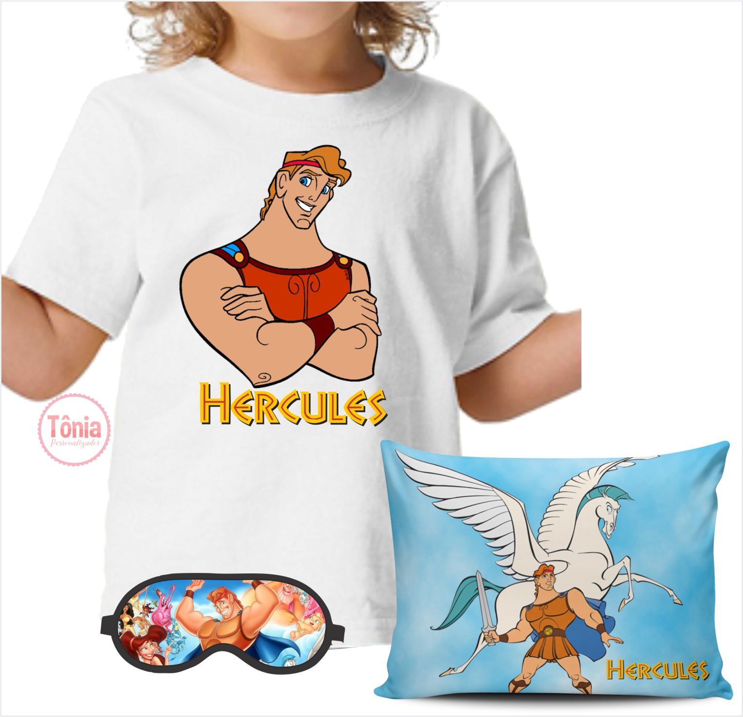 Roblox kit camiseta, almofada e máscara de dormir - Tônia