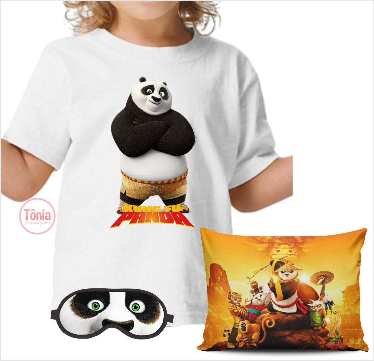 Roblox kit camiseta, almofada e máscara de dormir - Tônia