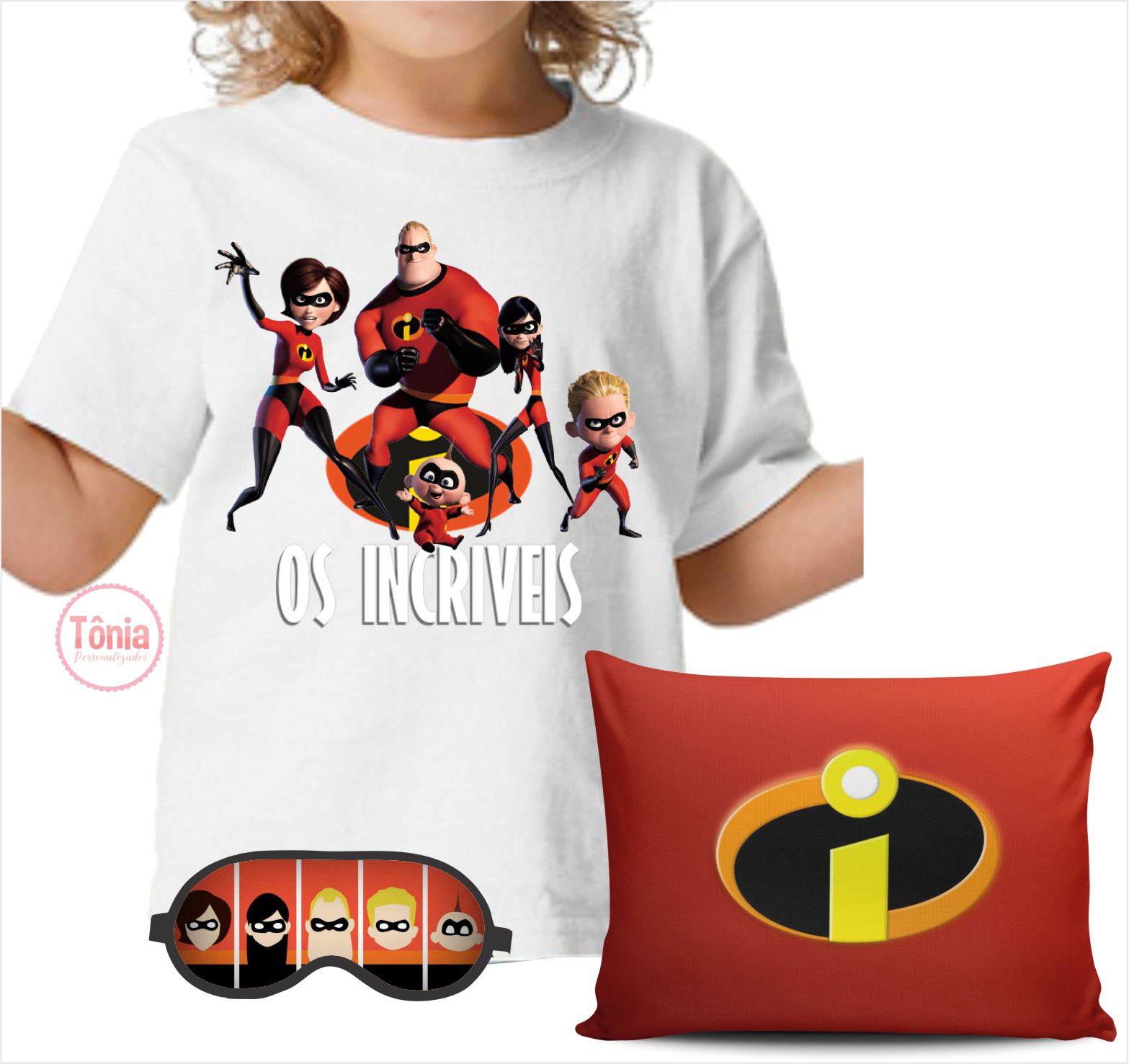 Roblox kit camiseta, almofada e máscara de dormir - Tônia