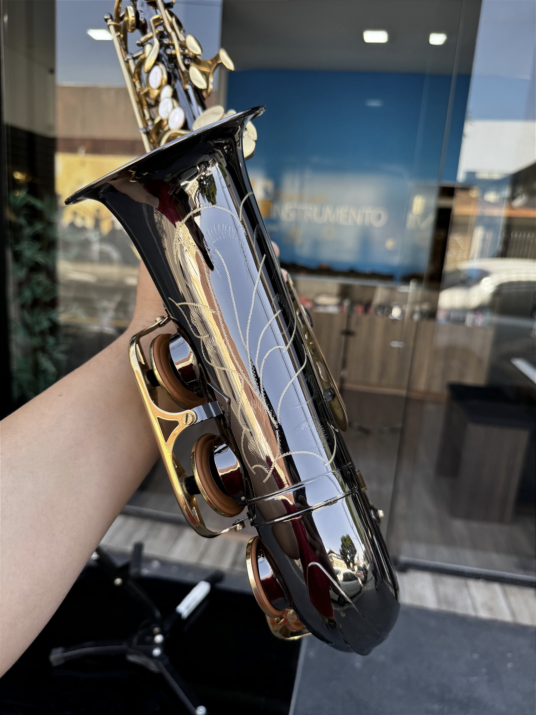 SAX ALTO PROWINDS EM BLACK ONIX COM LAQUEADO (VITRINE) PARCELAMOS