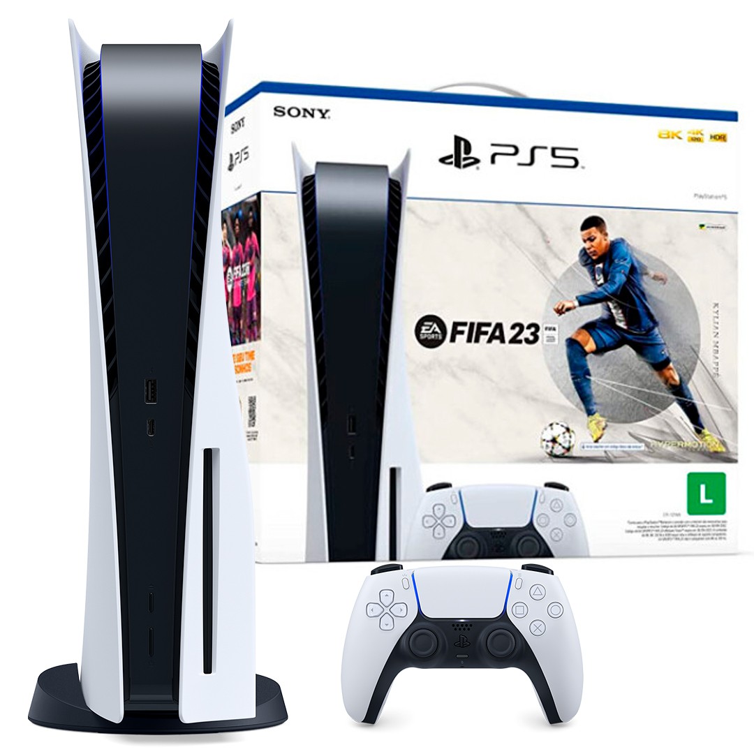 Playstation 5 ( PS5 ) Midia Física com Jogo Fifa 23, Novo