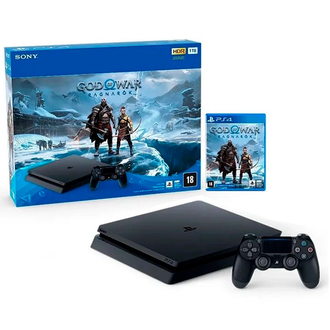 Console Playstation 4 Slim 1tb God Of War Ragnarok Bundle PS4 Sony
