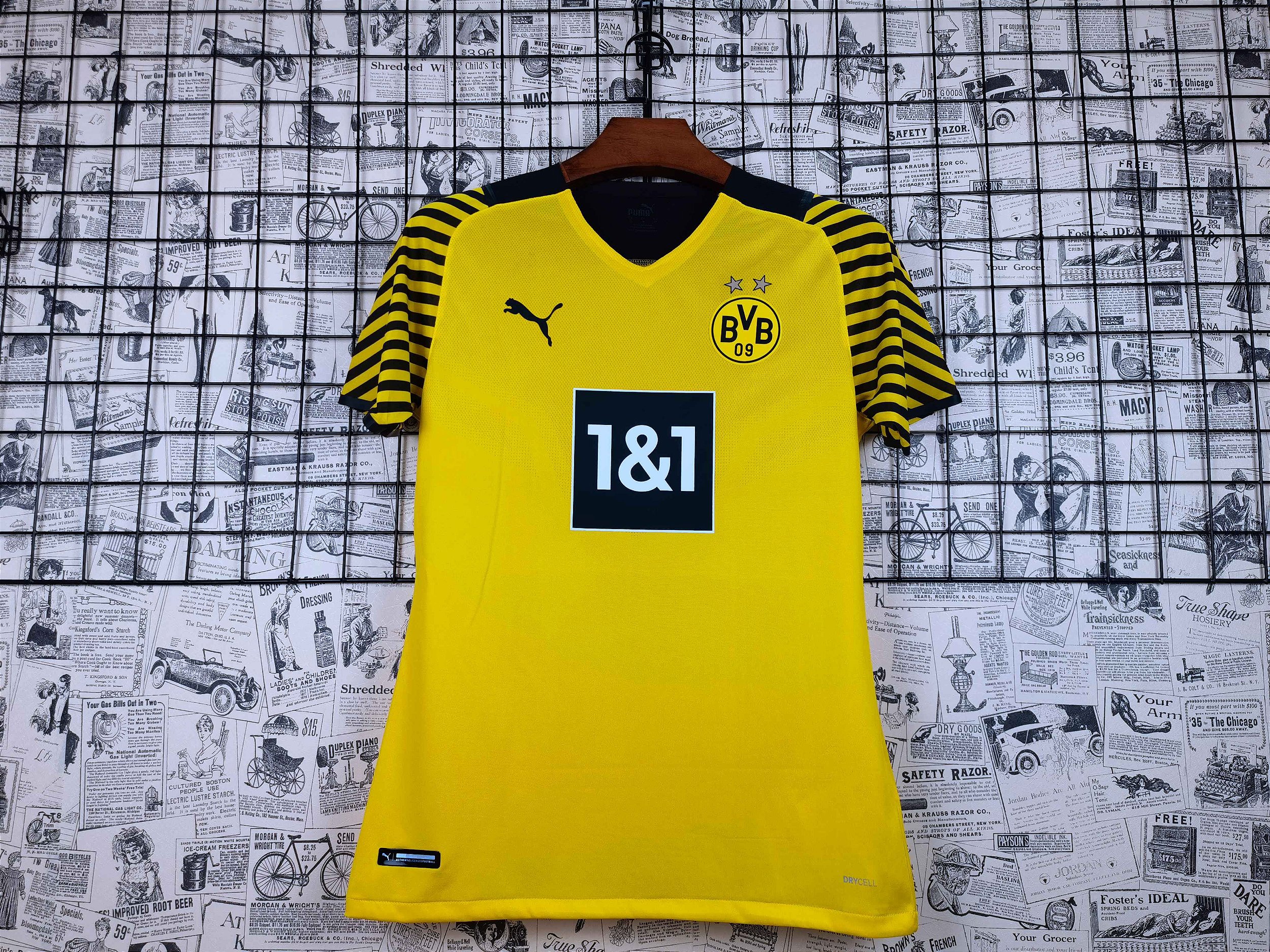 Camisa Borussia Dortmund I 2023 Jogador Masculina - Amarela e Preta