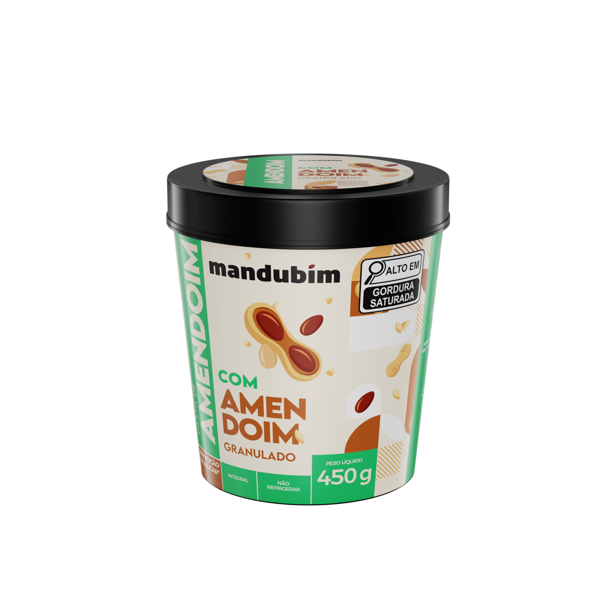 Pasta de Amendoim Integral - 450g - Mandubim - Casa do Naturalista