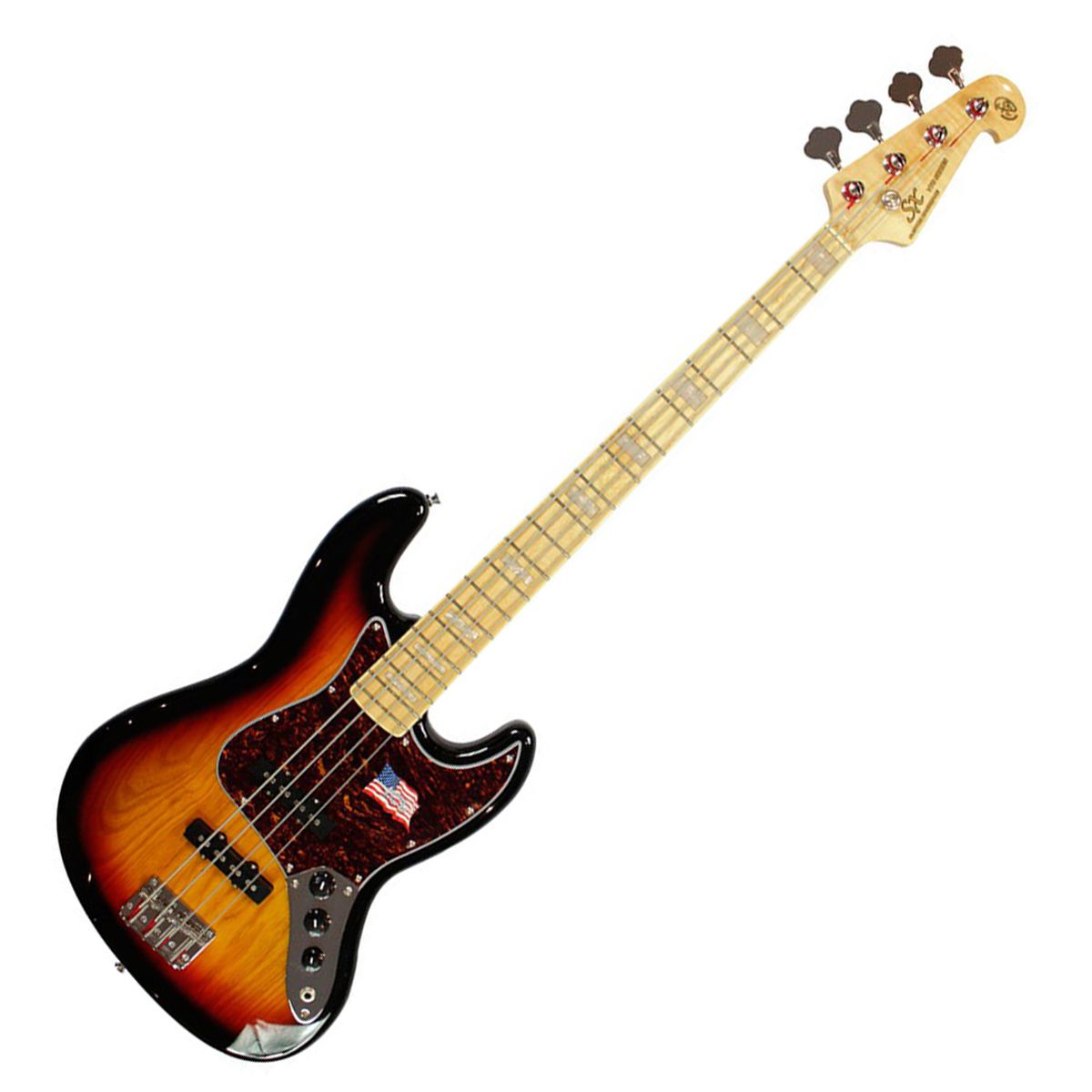 Baixo 4 Cordas Jazz Bass Tortoise SX SJB75+ TOR 3TS Sunburst com