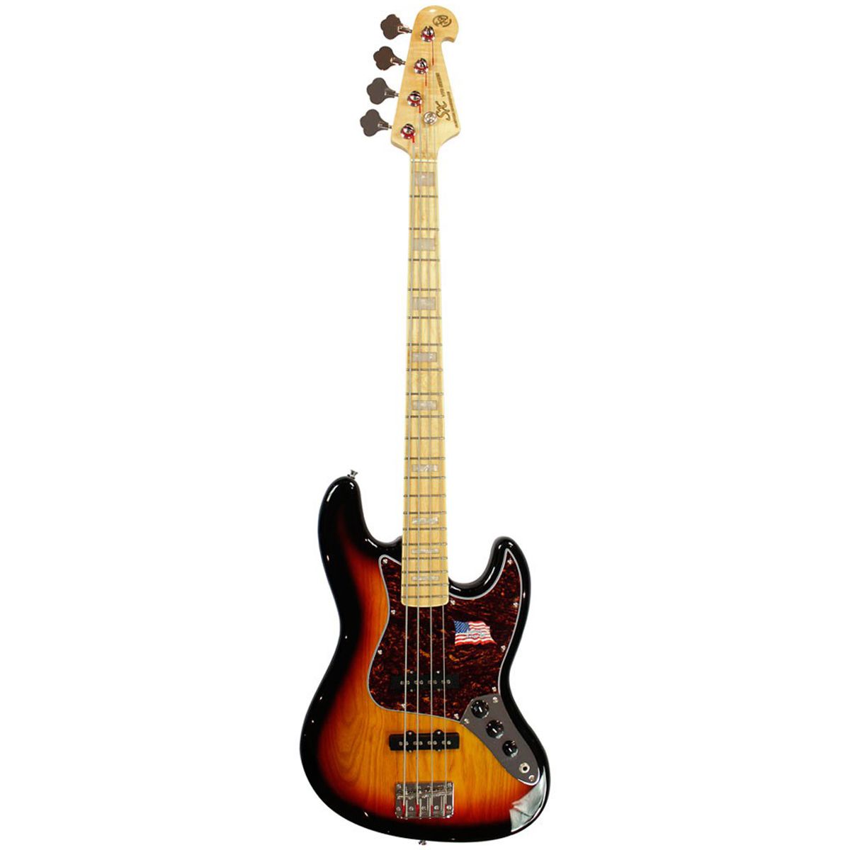 Baixo 4 Cordas Jazz Bass Tortoise SX SJB75+ TOR 3TS Sunburst com