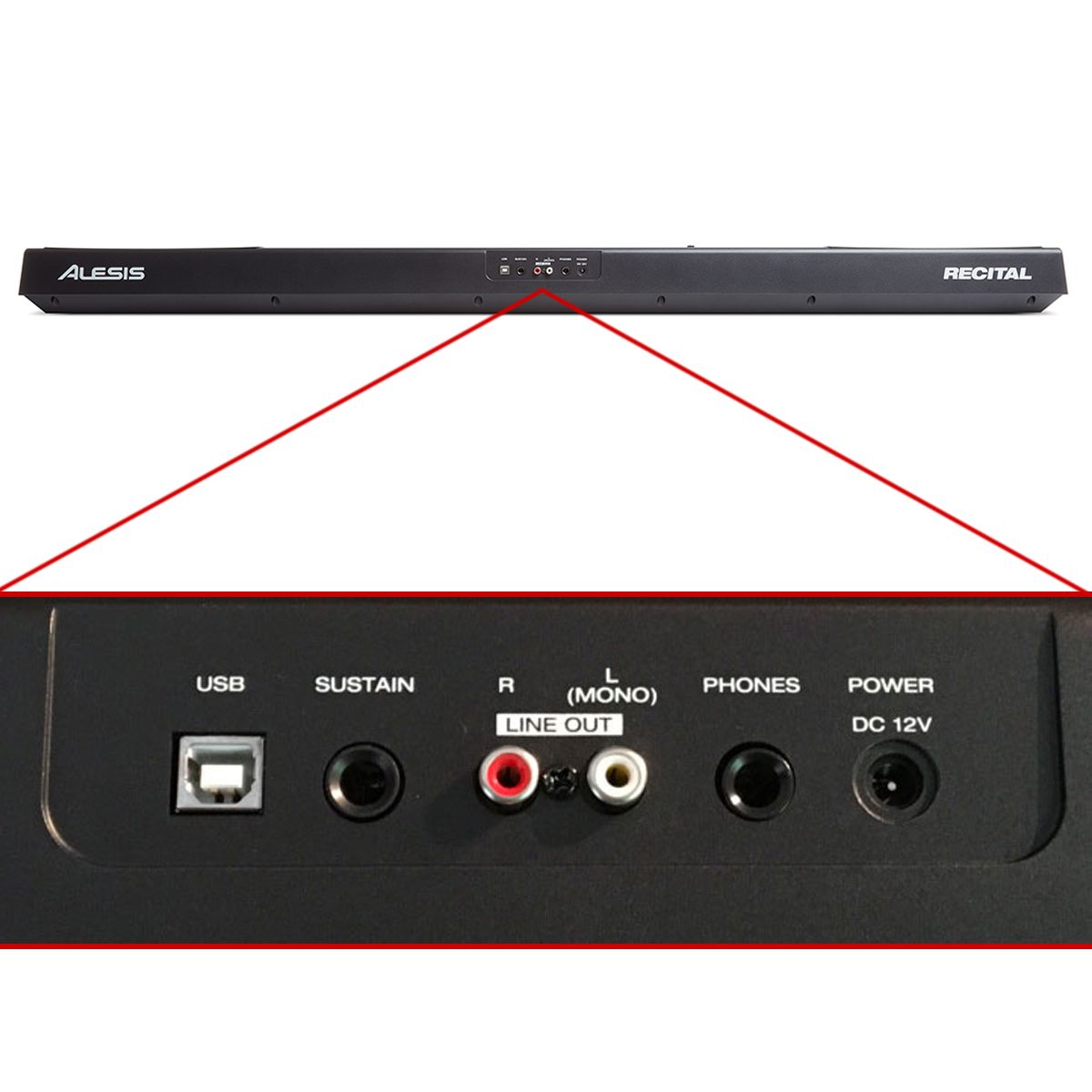 Piano Digital Alesis 88 Teclas Recital - AudioDriver Instrumentos